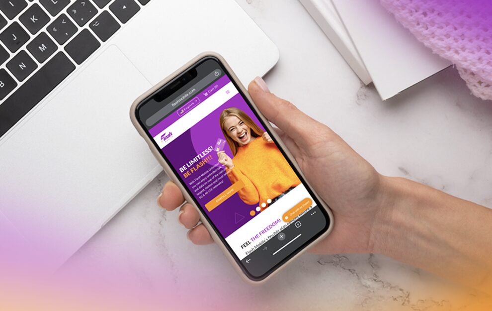 Person browsing a website about hair on a smartphone.